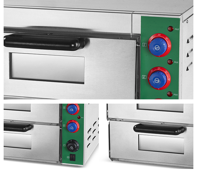 Печи пиццы тостера кухни 2 палуб создатель хлеба 3KW домашней мини электрический для пекарни со смотровым окном