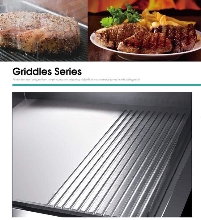 нержавеющая сталь 3Kw варя Griddle оборудования электрический с 1/3 грилями калиброванными SS